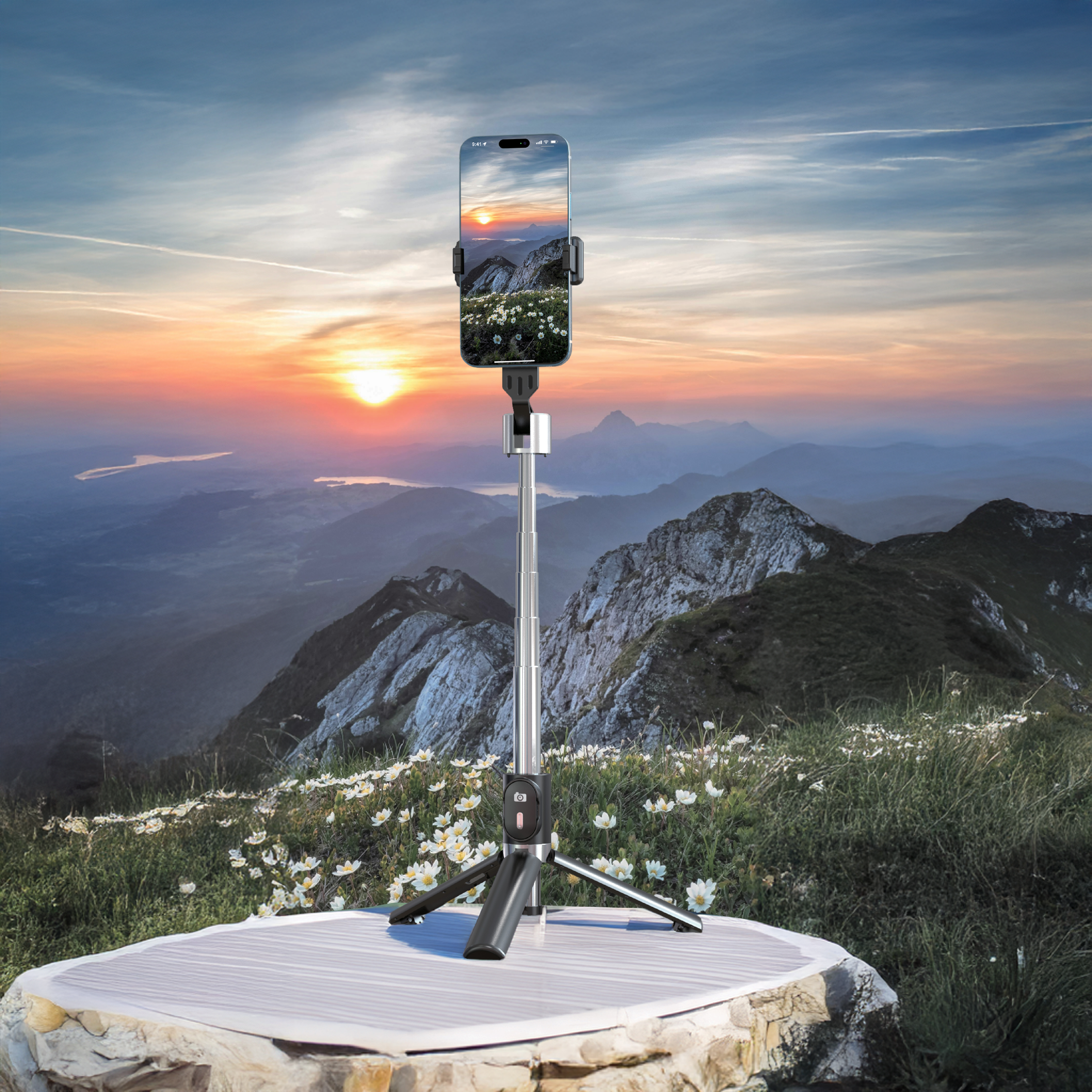 Asli Global Selfynix One Selfie Stick Extendable up to 108cm with Wireless Remote & Tripod Stand Asli Global Selfynix One Selfie Stick Extendable up to 108cm with Wireless Remote & Tripod Stand